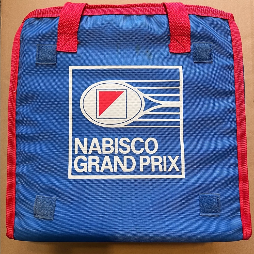 Vintage Nabisco Grand Prix Racing Foam Stadium Seat Cushion Bag Pad 4 Count